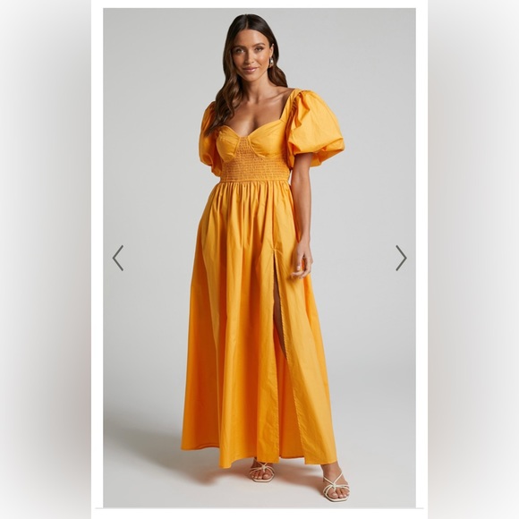 Showpo RAIZA mid maxi dress in orange - size US 6 (M) - Picture 2 of 5
